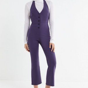Purple halter fitted Jumpsuit NWT